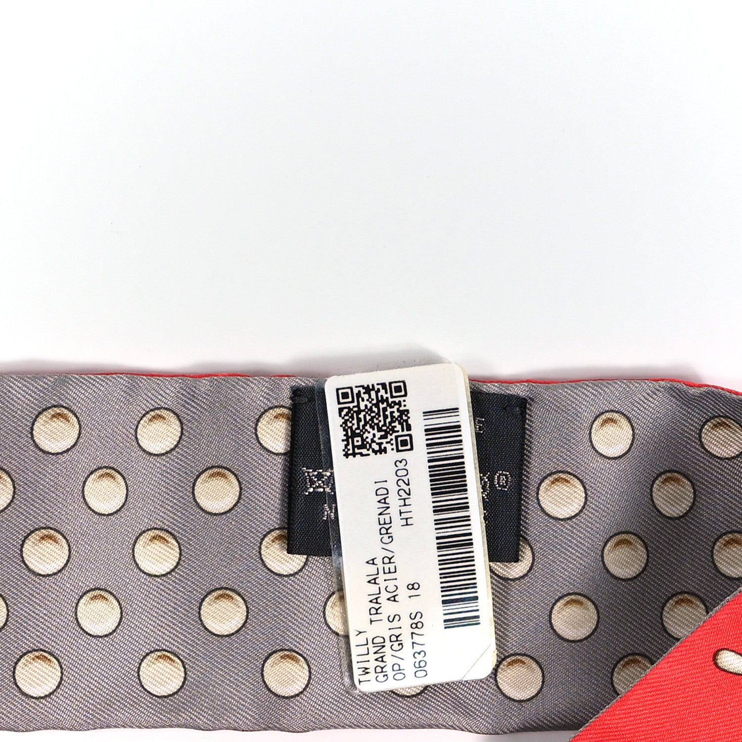 Hermes Silk Grand Tralala Twilly Gris Acier Grenadine 3 of 4