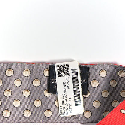 Hermes Silk Grand Tralala Twilly Gris Acier Grenadine 3 of 4