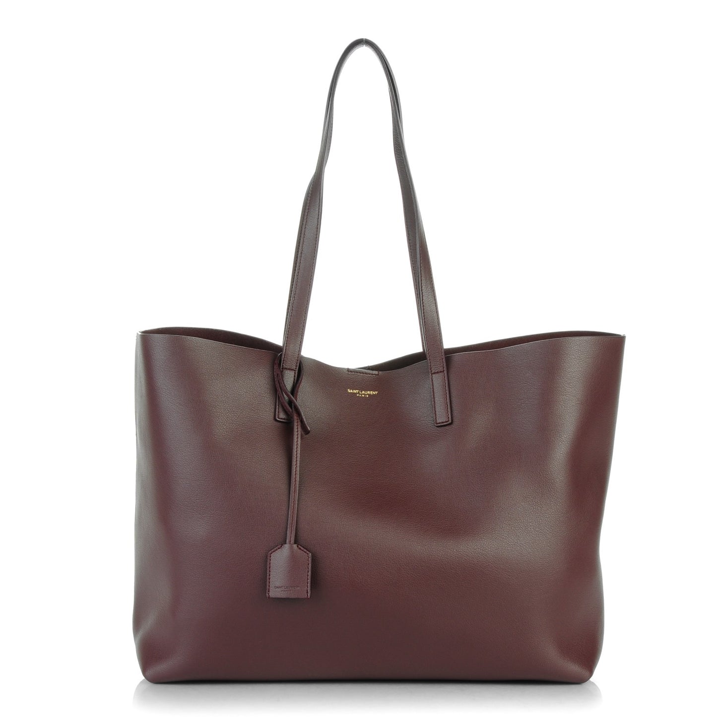 Calfskin Large Shopping Tote Bordeaux