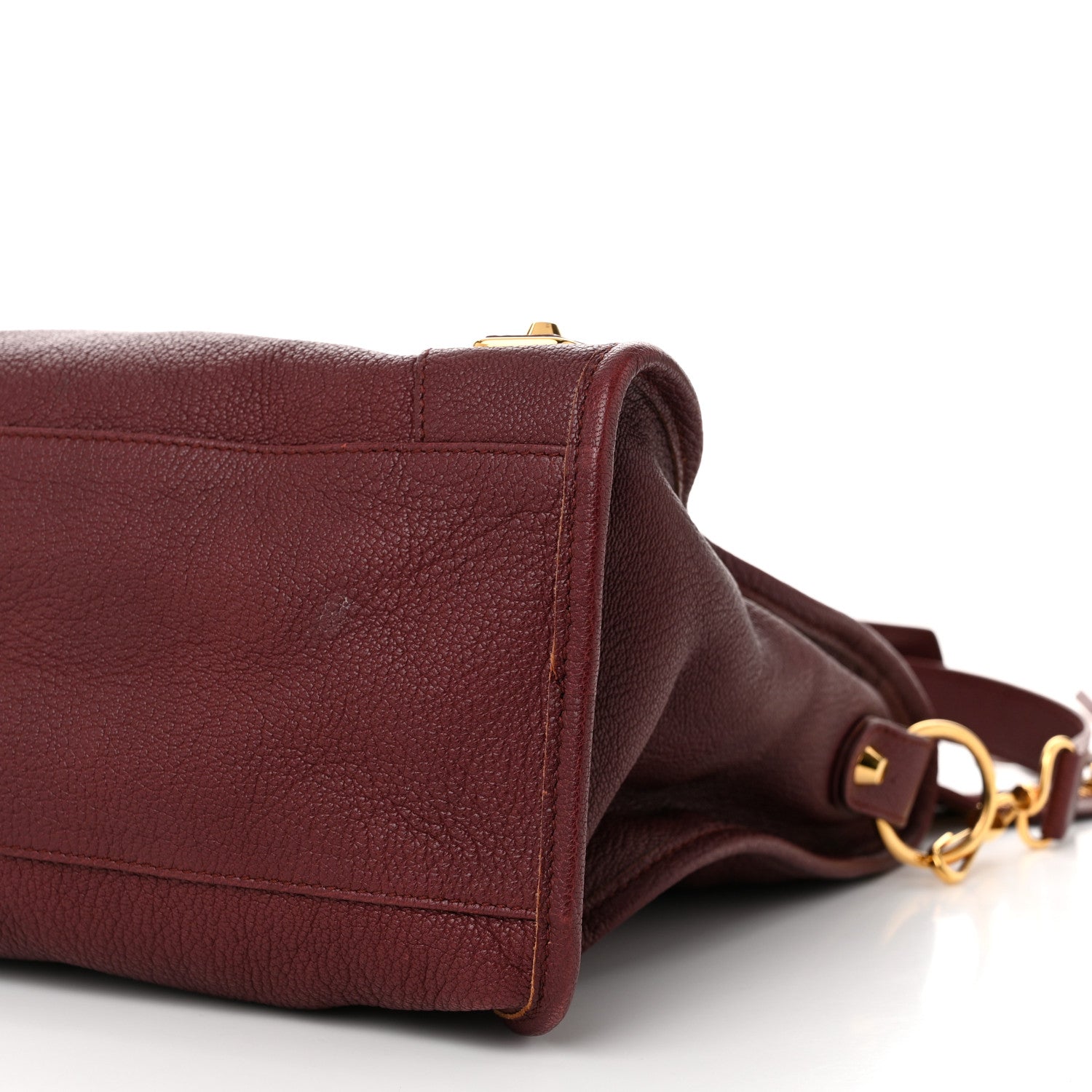Balenciaga Chevre Gold Metallic Edge Hardware City Bordeaux 10 of 11