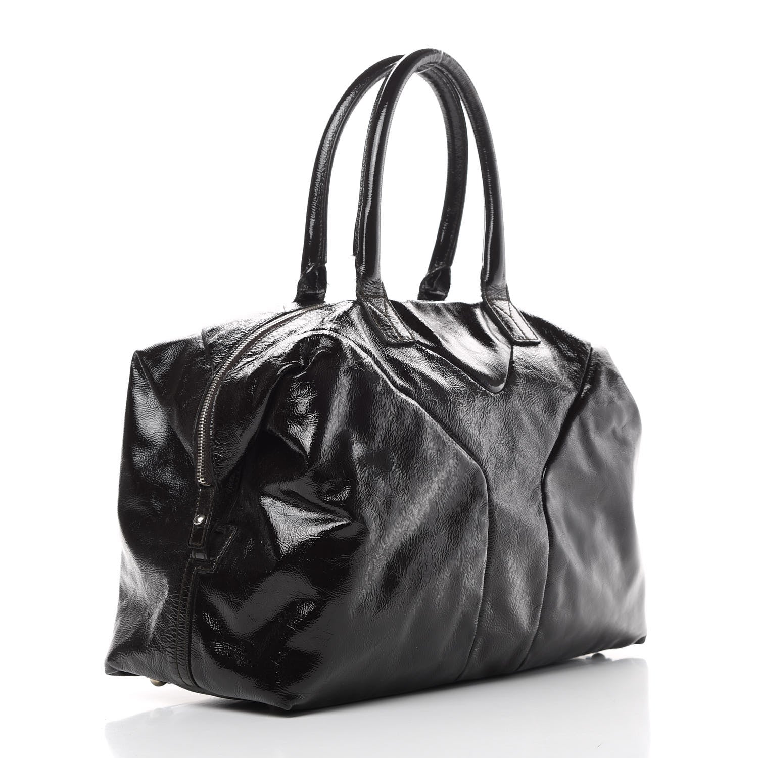 Saint Laurent Textured Patent Medium Easy Y Bag Brown 3 of 18