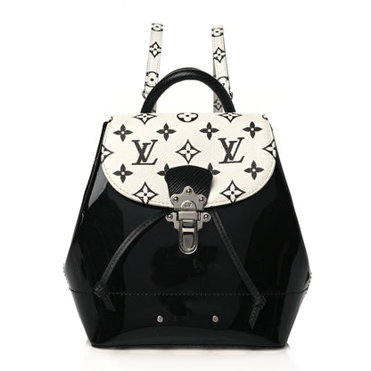 Louis Vuitton Patent Monogram Hot Springs Backpack Black White 1 of 9
