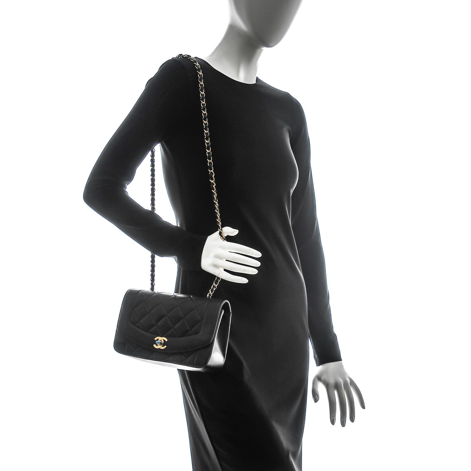 Chanel Lambskin Quilted Small Single Flap Black 2 of 12