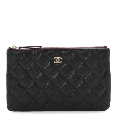 Chanel Caviar Quilted Small Zipped Pouch Black 1 of 8