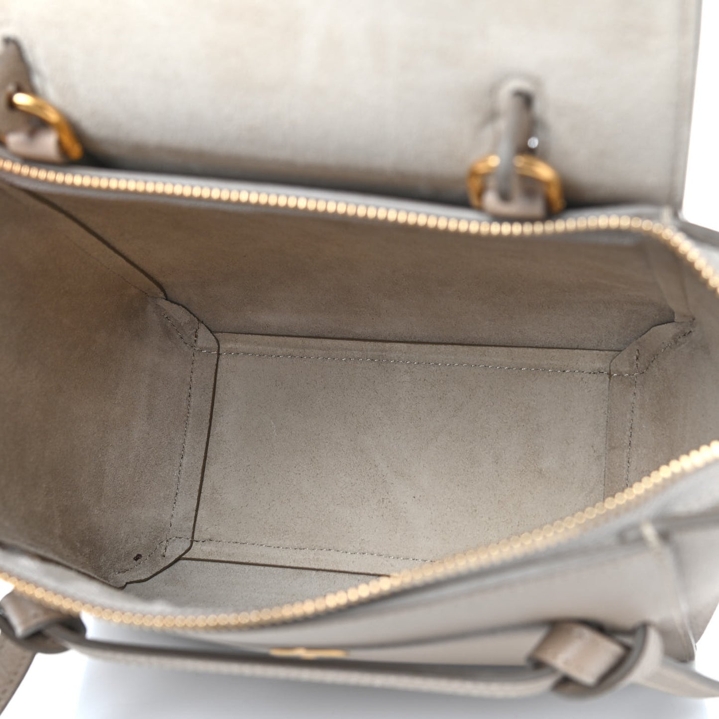 Grained Calfskin Nano Belt Bag Light Taupe