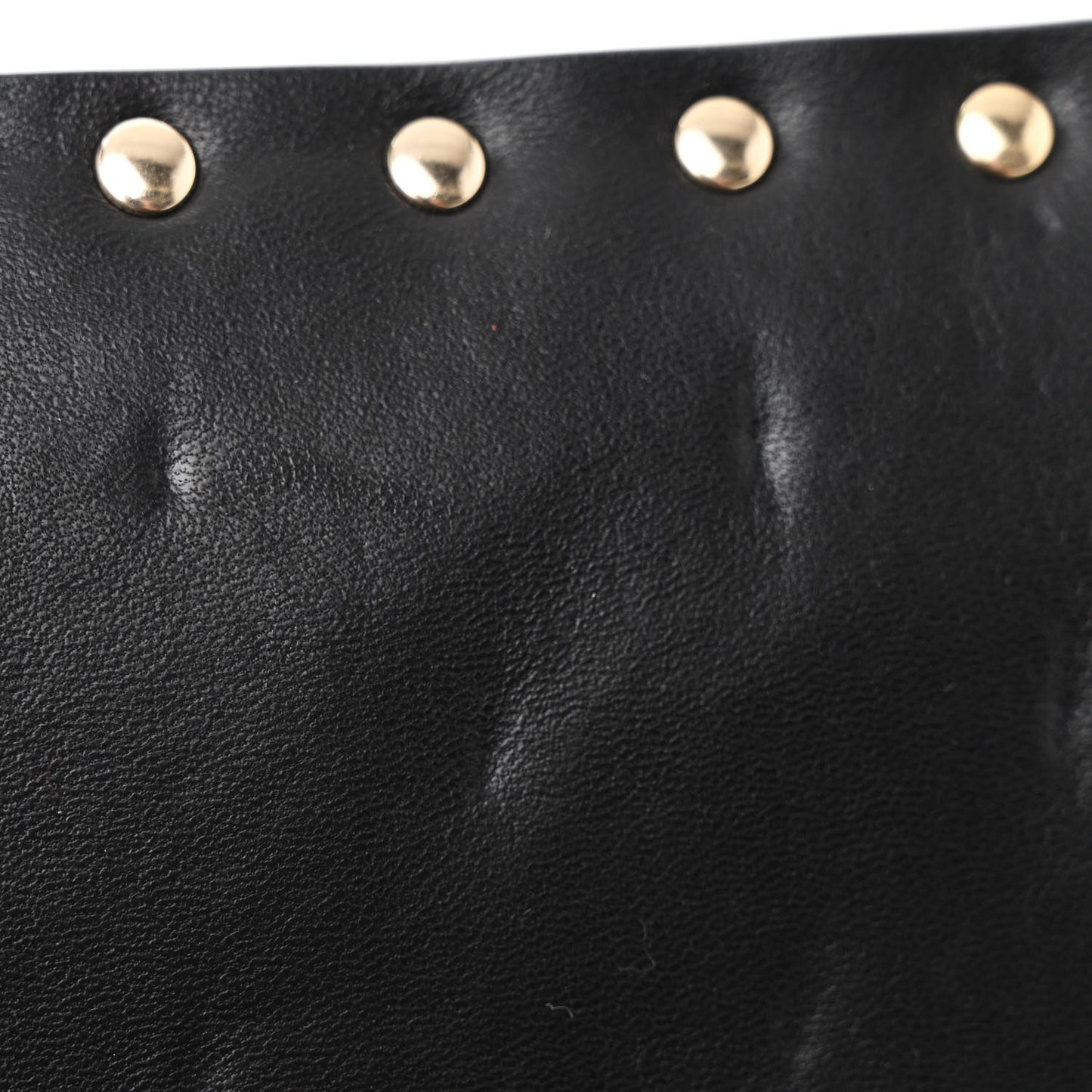 Nappa Butterfly Embroidered Rockstud Spike Wallet on Chain Black