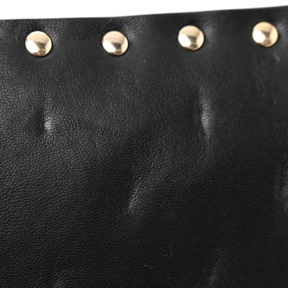 Valentino Garavani Nappa Butterfly Embroidered Rockstud Spike Wallet on Chain Black 10 of 10