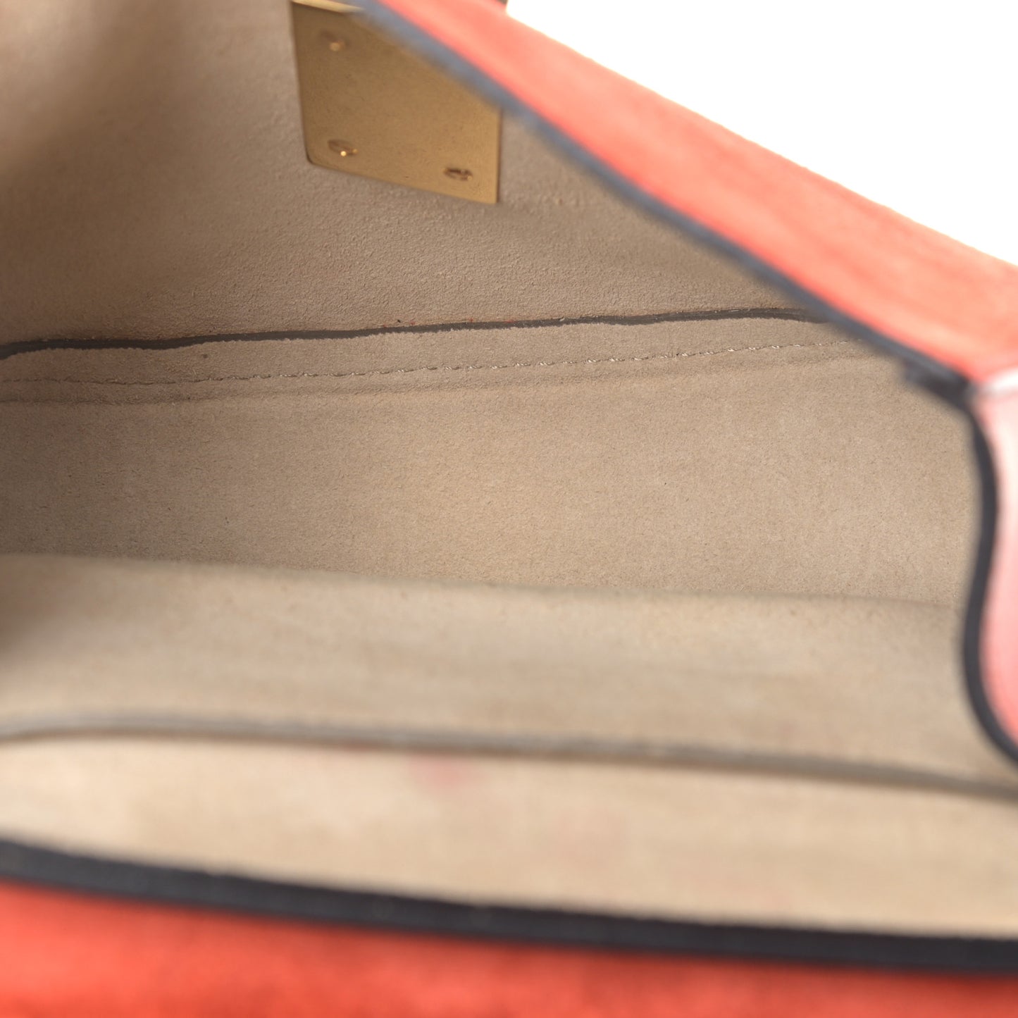 Suede Smooth Calfskin Drew Shoulder Bag Poppy