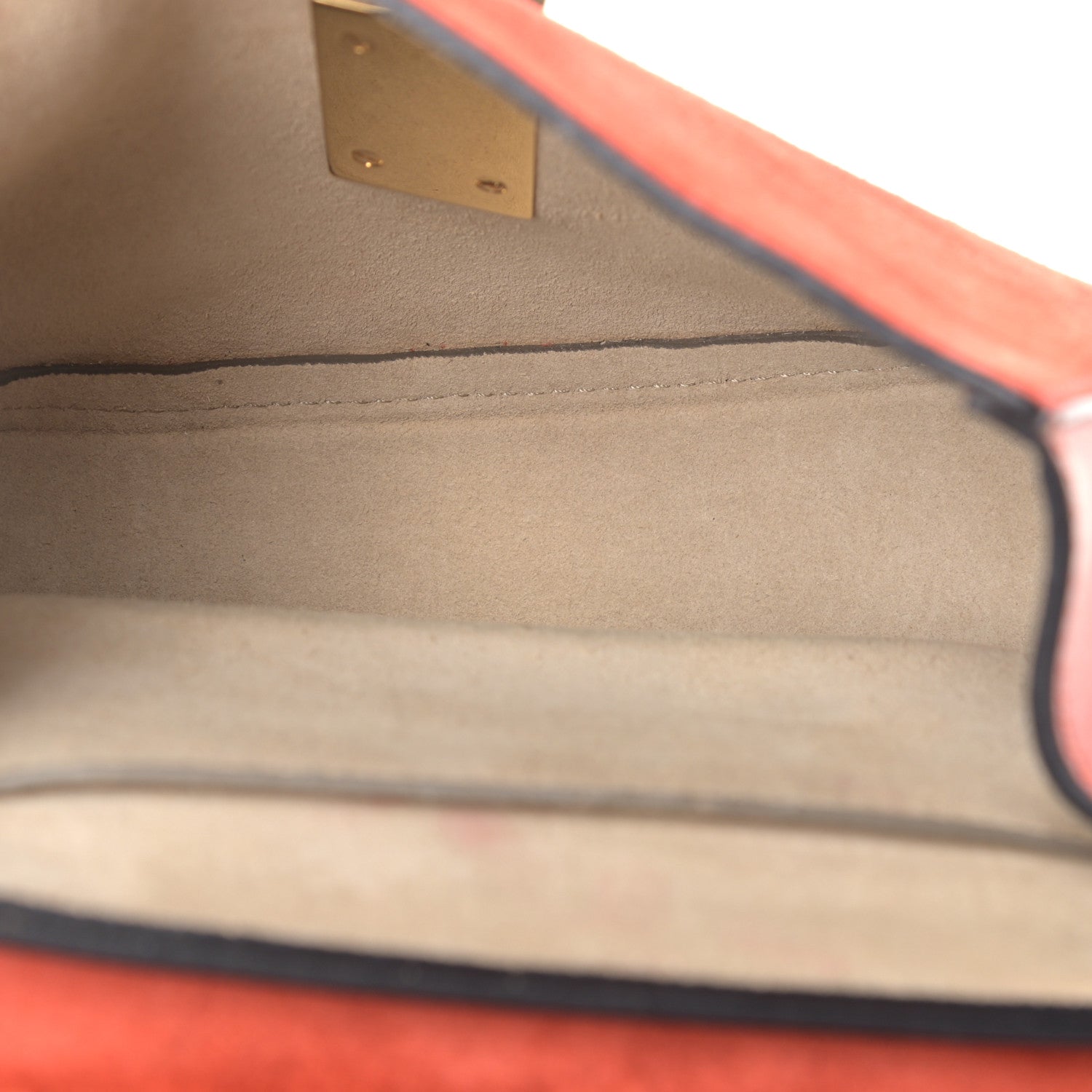 Chloe Suede Smooth Calfskin Drew Shoulder Bag Poppy 4 of 10