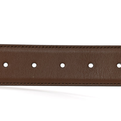 Gucci Calfskin Interlocking G 37mm Belt 75 30 Nut Brown 3 of 7