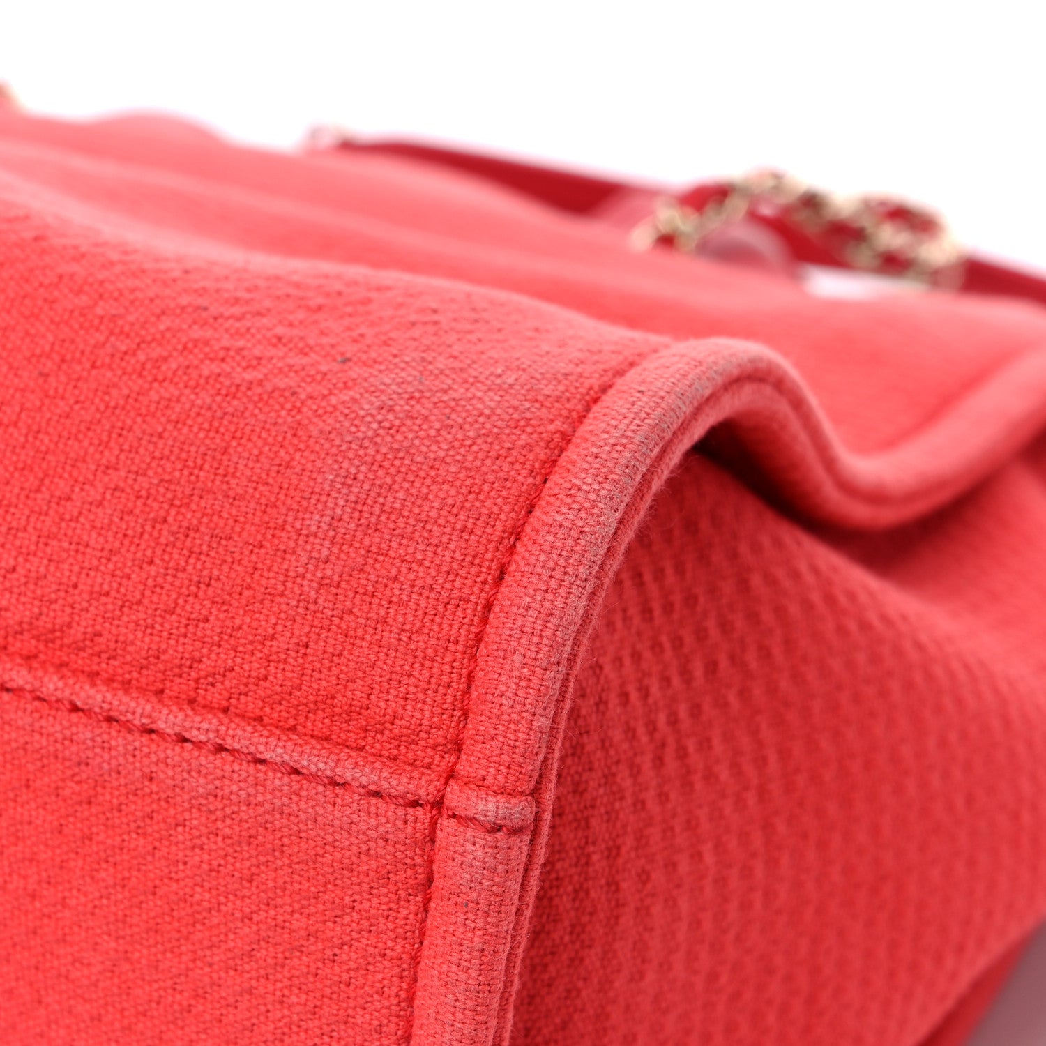 Chanel Mixed Fibers Small Deauville Tote Red 11 of 15