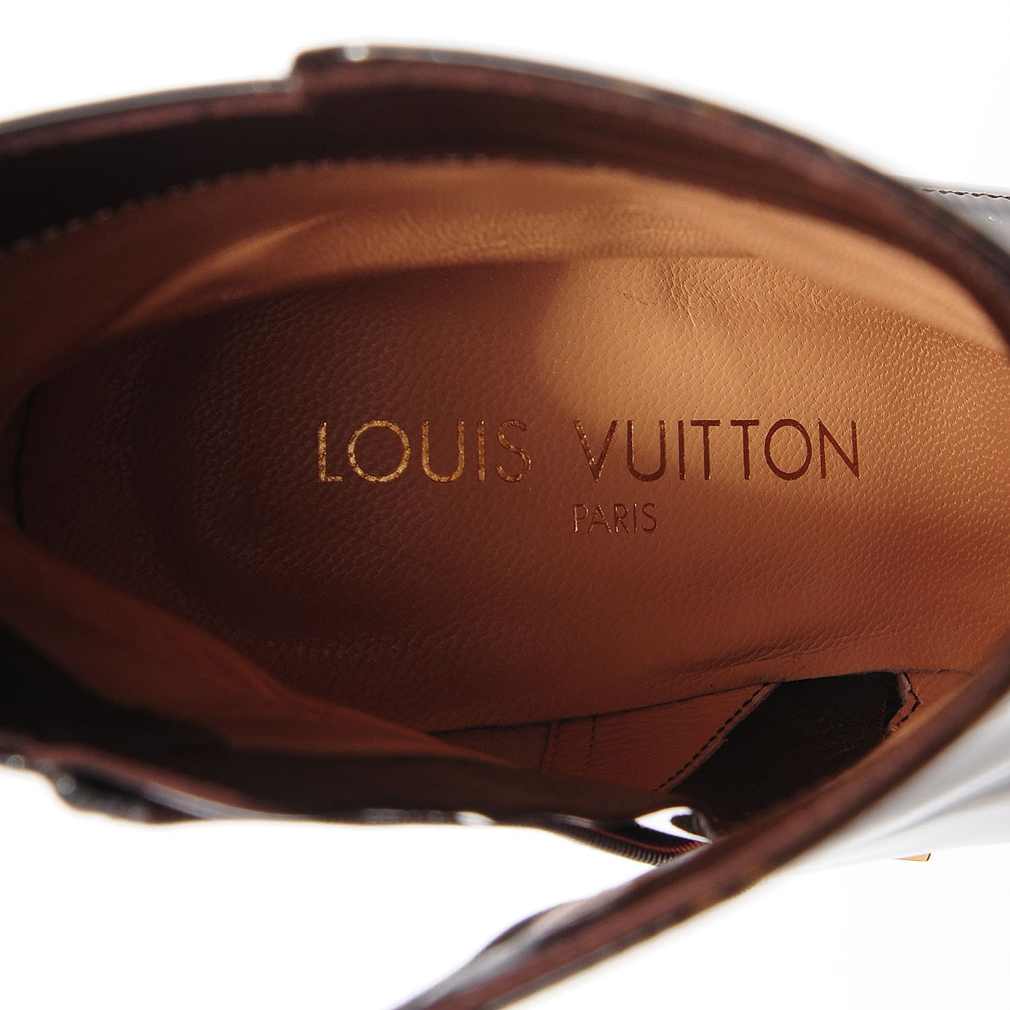 Monogram Patent Gina Ankle Boots 37