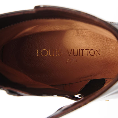 Louis Vuitton Monogram Patent Gina Ankle Boots 37 7 of 7