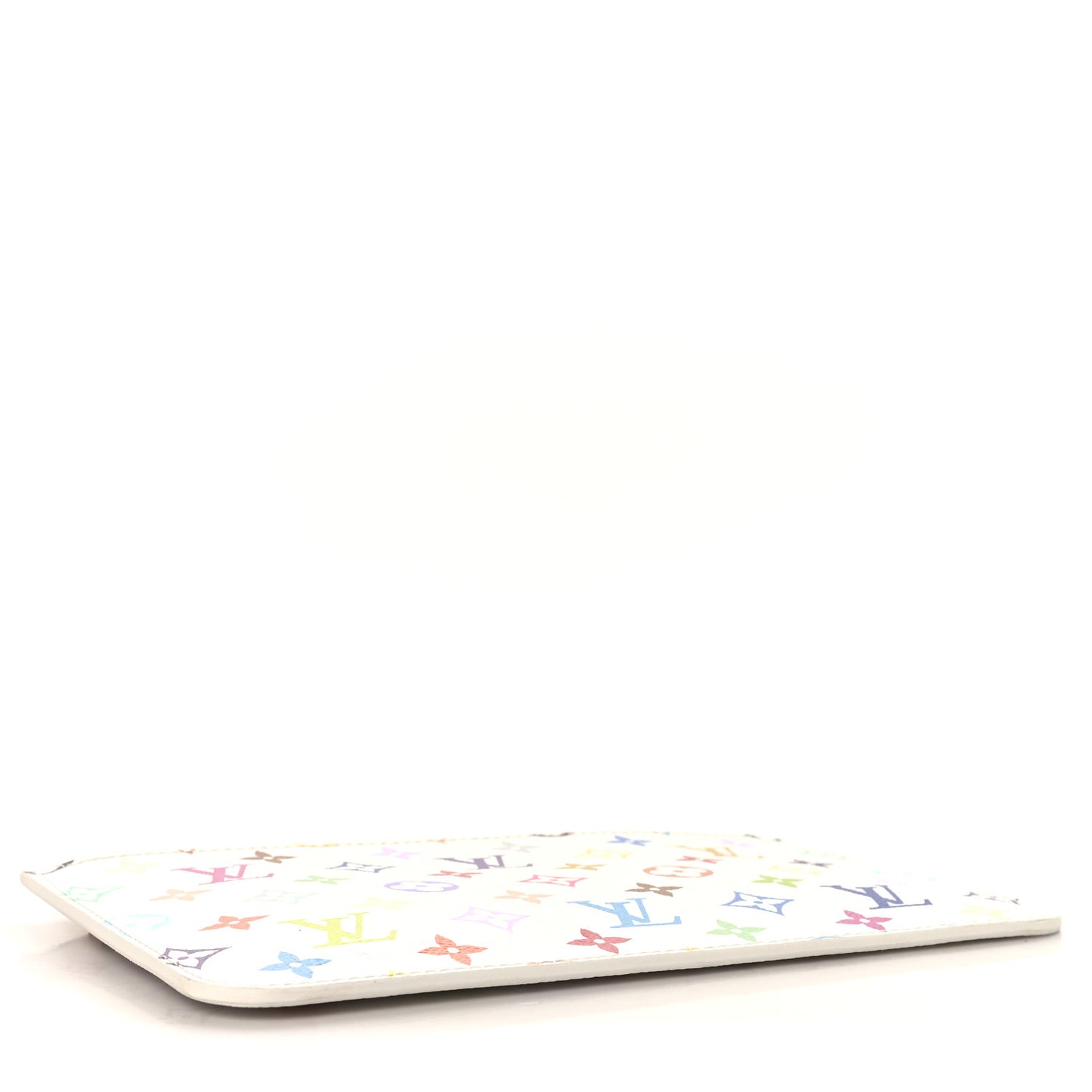 LV X TM Monogram Multicolor Neverfull MM Pochette White