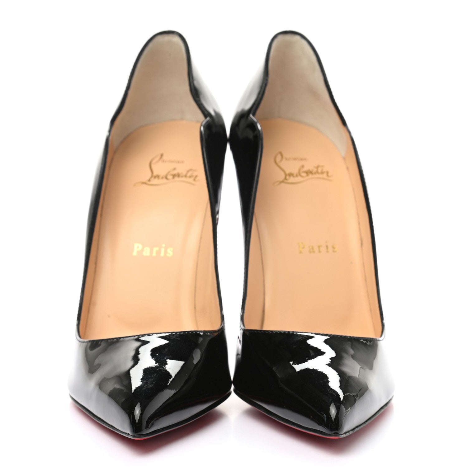 Christian Louboutin Patent Hot Chick 100 Pumps 38.5 Black 2 of 9