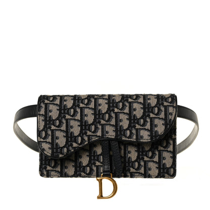 Christian Dior Oblique Saddle Belt Bag Blue 1 of 7