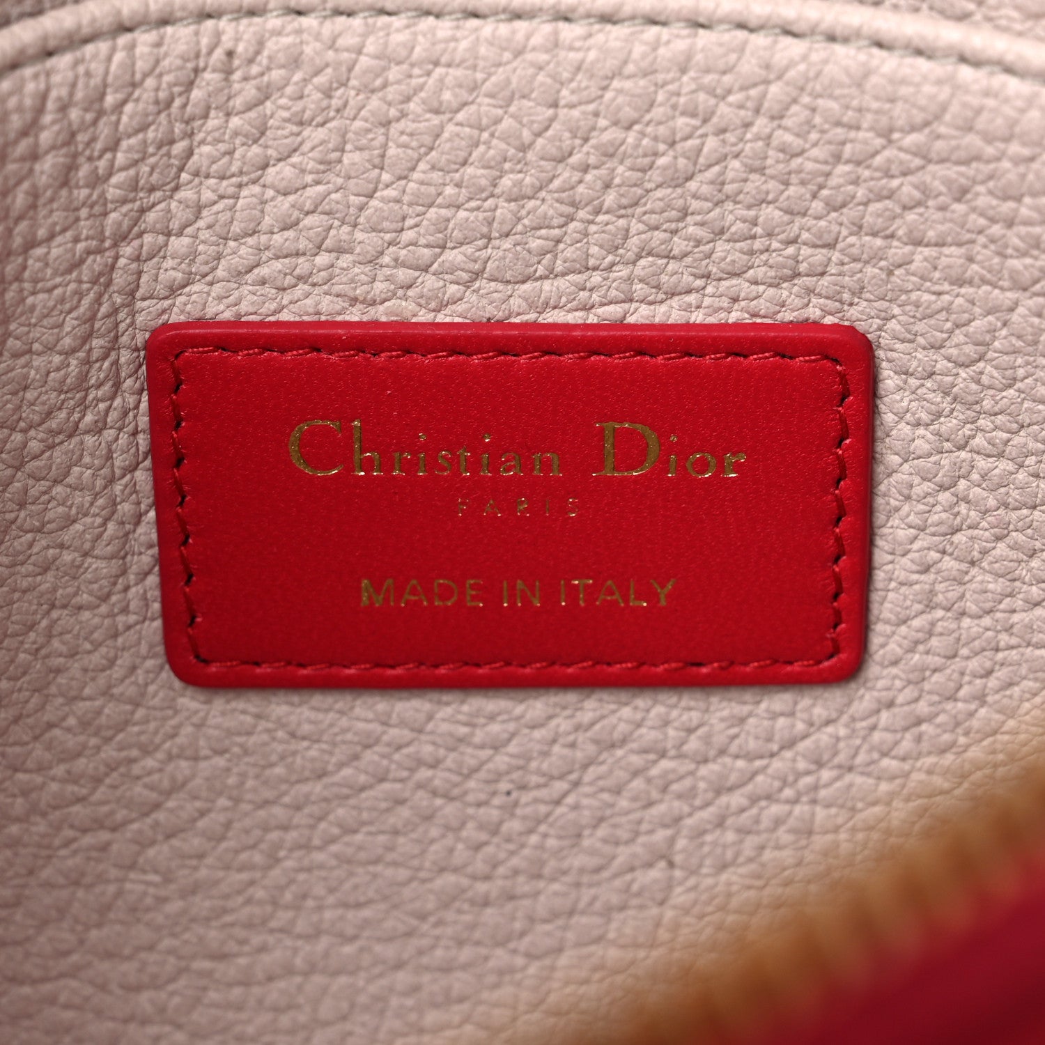 Christian Dior Lambskin Cannage Caro Beauty Pouch Raspberry 6 of 10