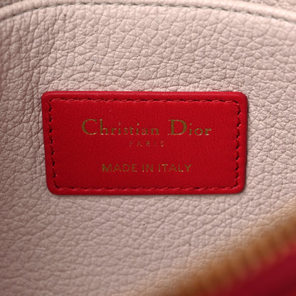 Christian Dior Lambskin Cannage Caro Beauty Pouch Raspberry 6 of 10