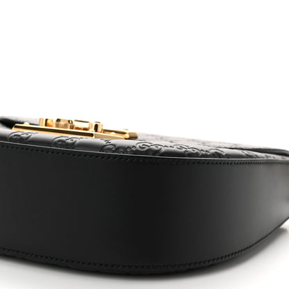 Gucci Guccissima Web Medium Padlock Messenger Shoulder Bag Black 10 of 10