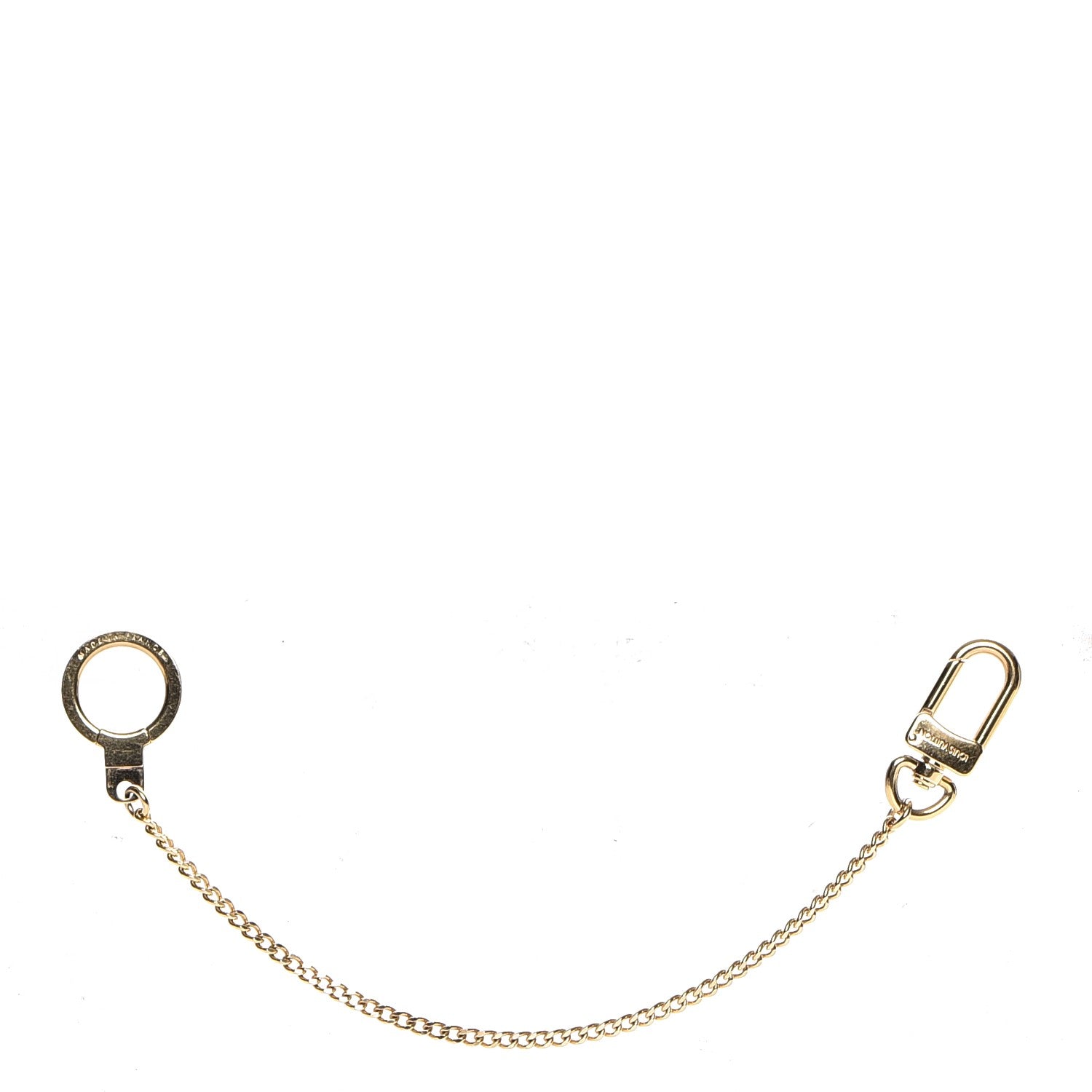 Louis Vuitton Metal Pochette Extender Key Ring Chain Gold 1 of 4