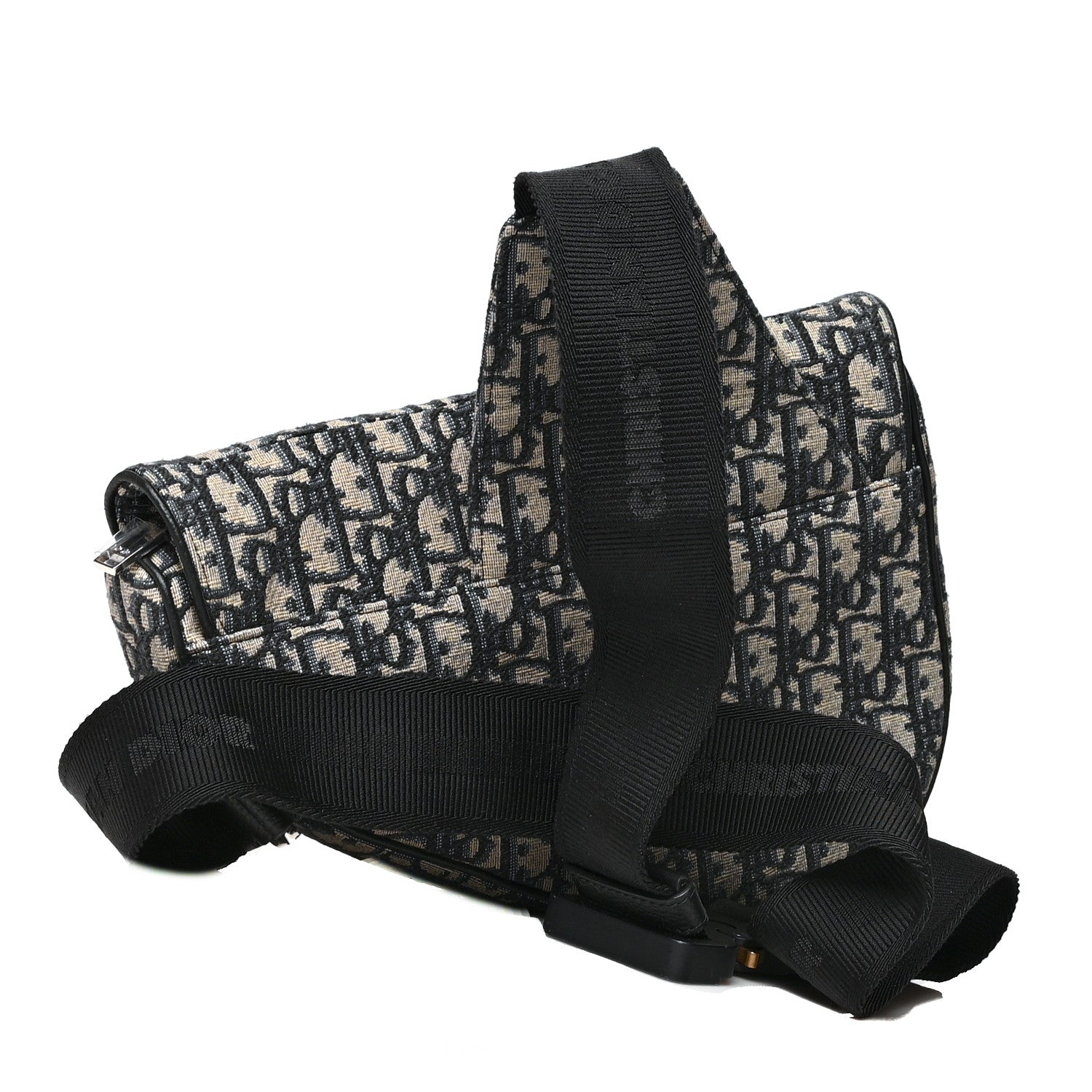 Christian Dior Oblique Mens Saddle Bag Blue 3 of 9