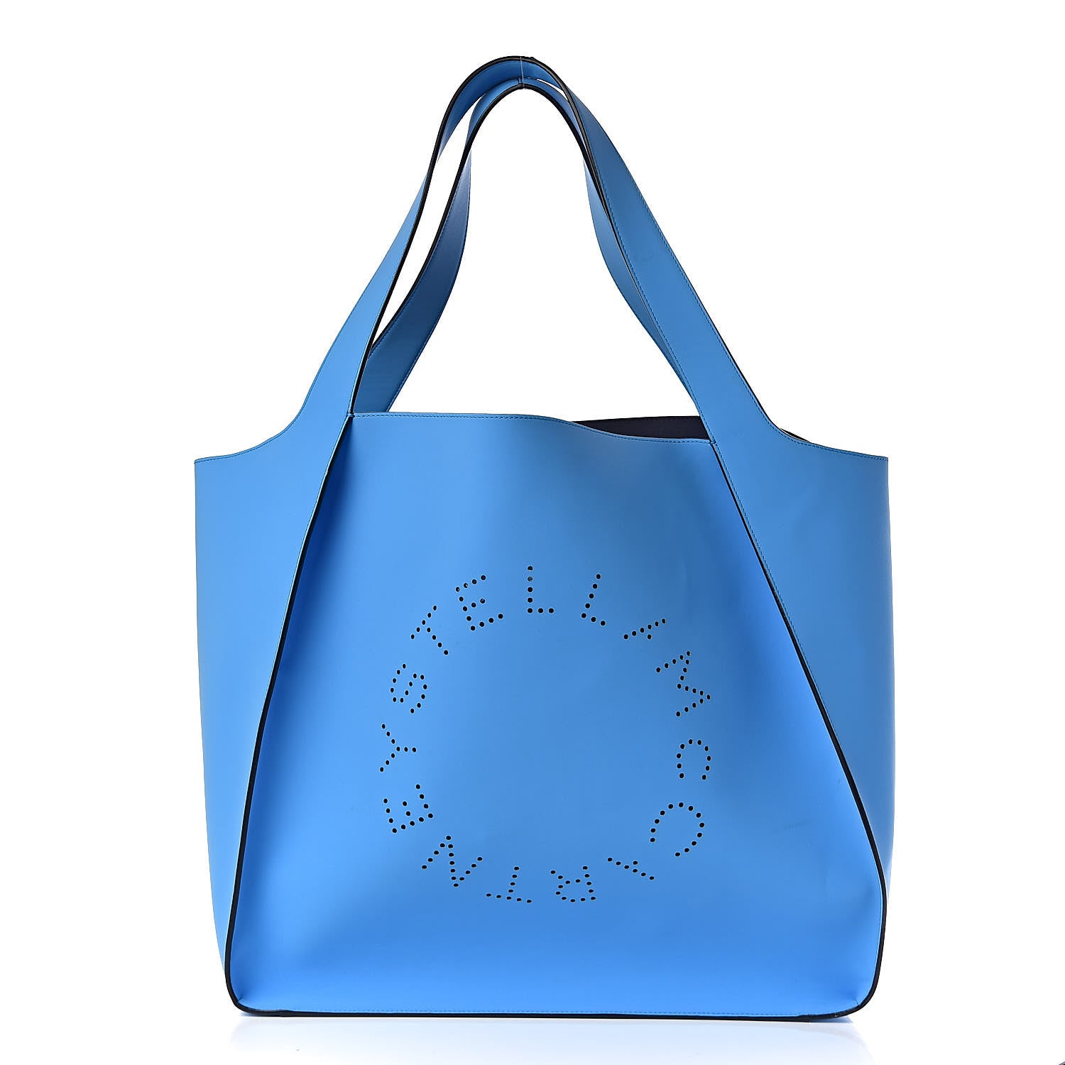 Stella McCartney Eco Alter Nappa Large East West Perforated Tote Blue 3 of 17