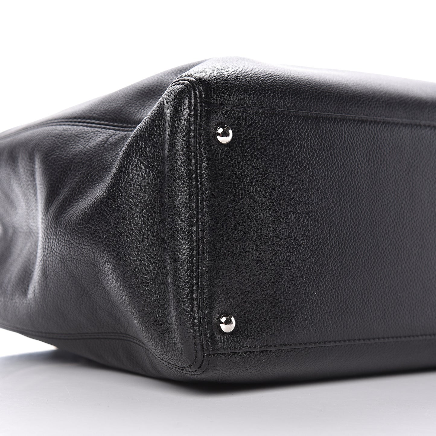 Calfskin Cerf Shopper Tote Black