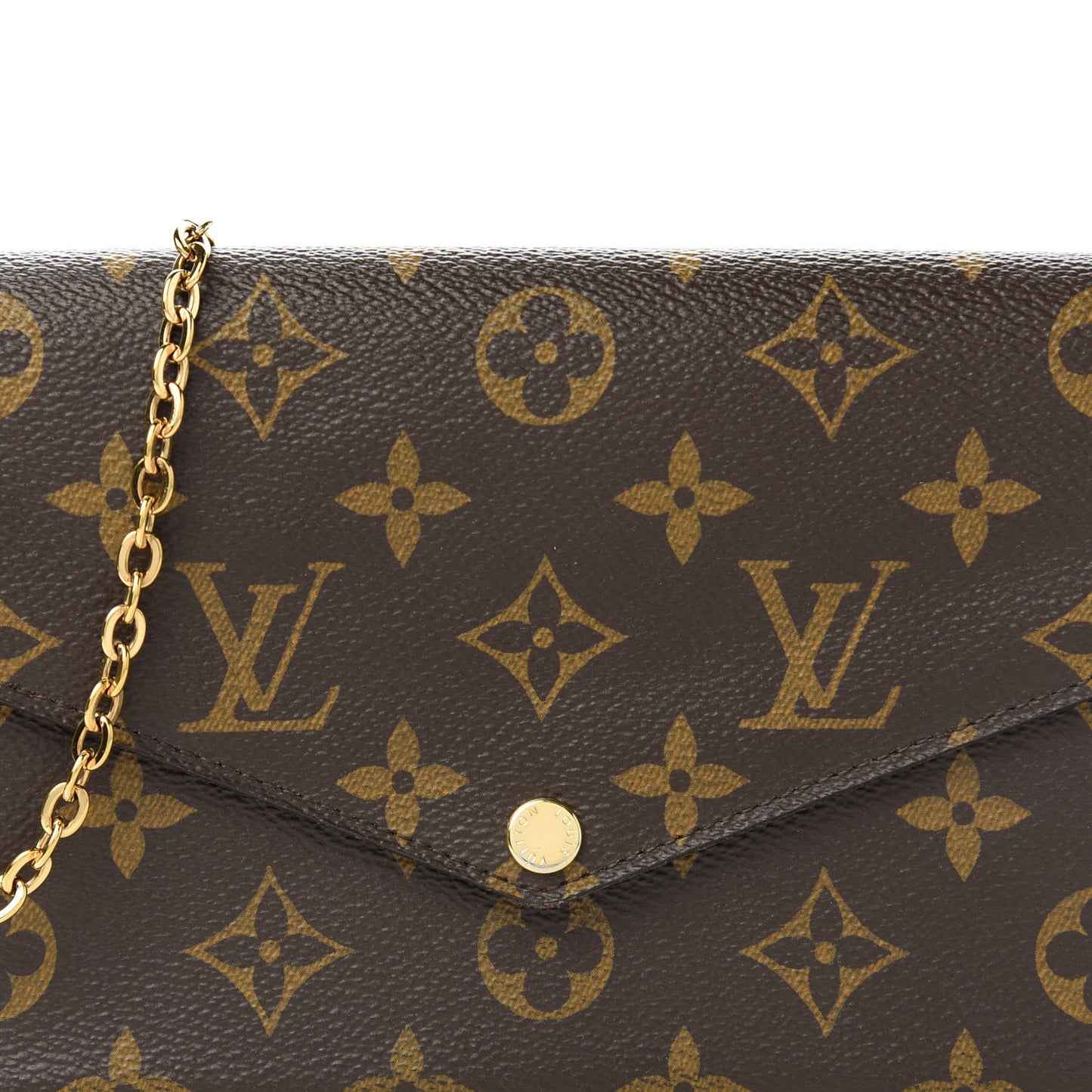 Monogram Pochette Felicie Chain Wallet Fuchsia