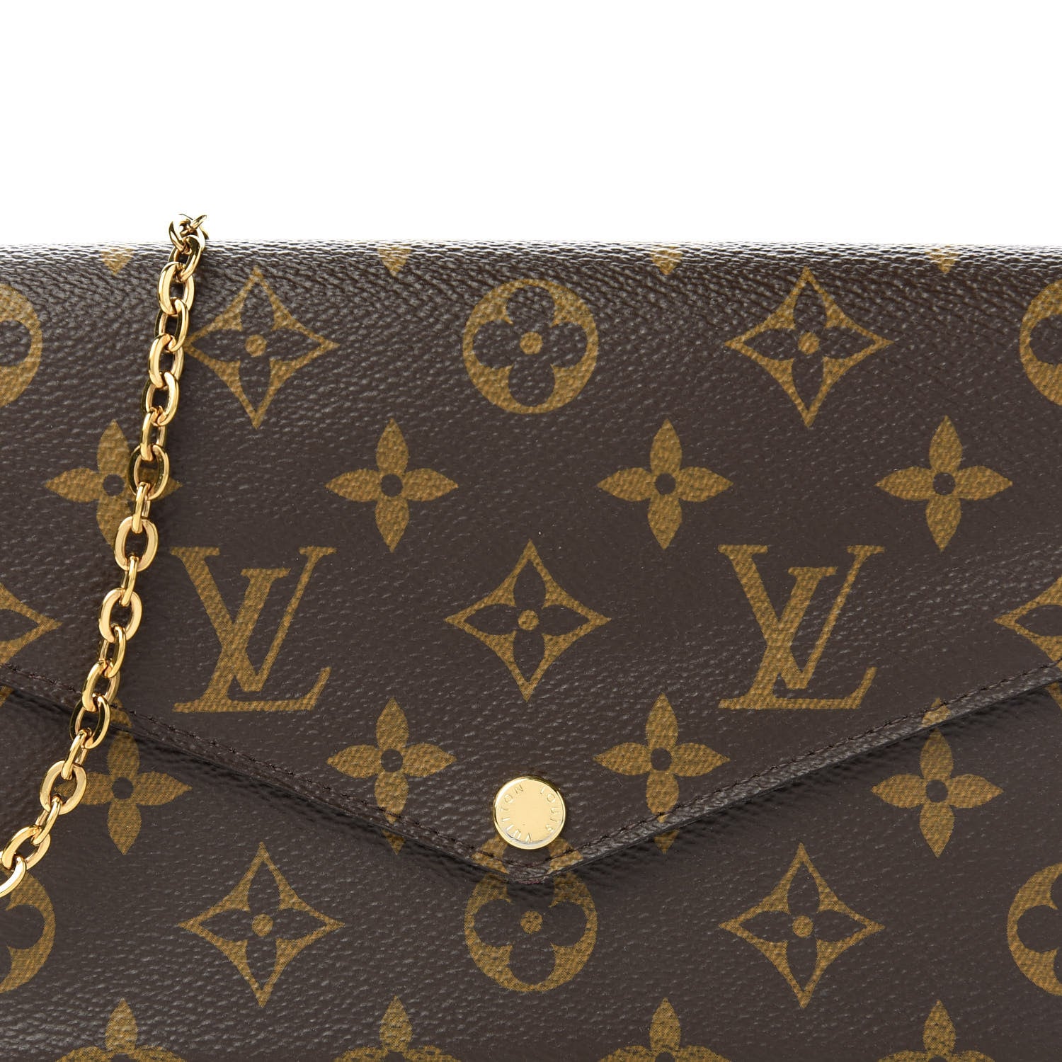 Louis Vuitton Monogram Pochette Felicie Chain Wallet Fuchsia 10 of 11