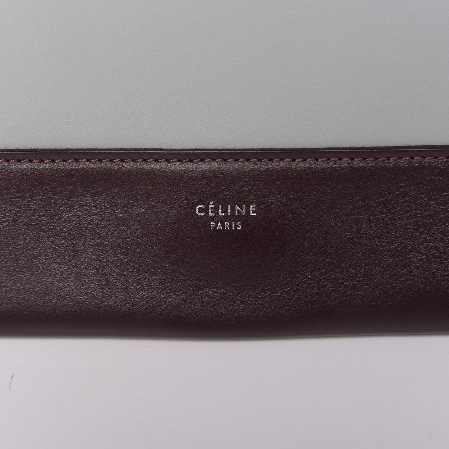 Shiny Smooth Calfskin Medium Frame Shoulder Bag Burgundy Pearl Blue