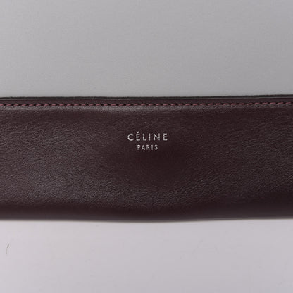 Celine Shiny Smooth Calfskin Medium Frame Shoulder Bag Burgundy Pearl Blue 8 of 9
