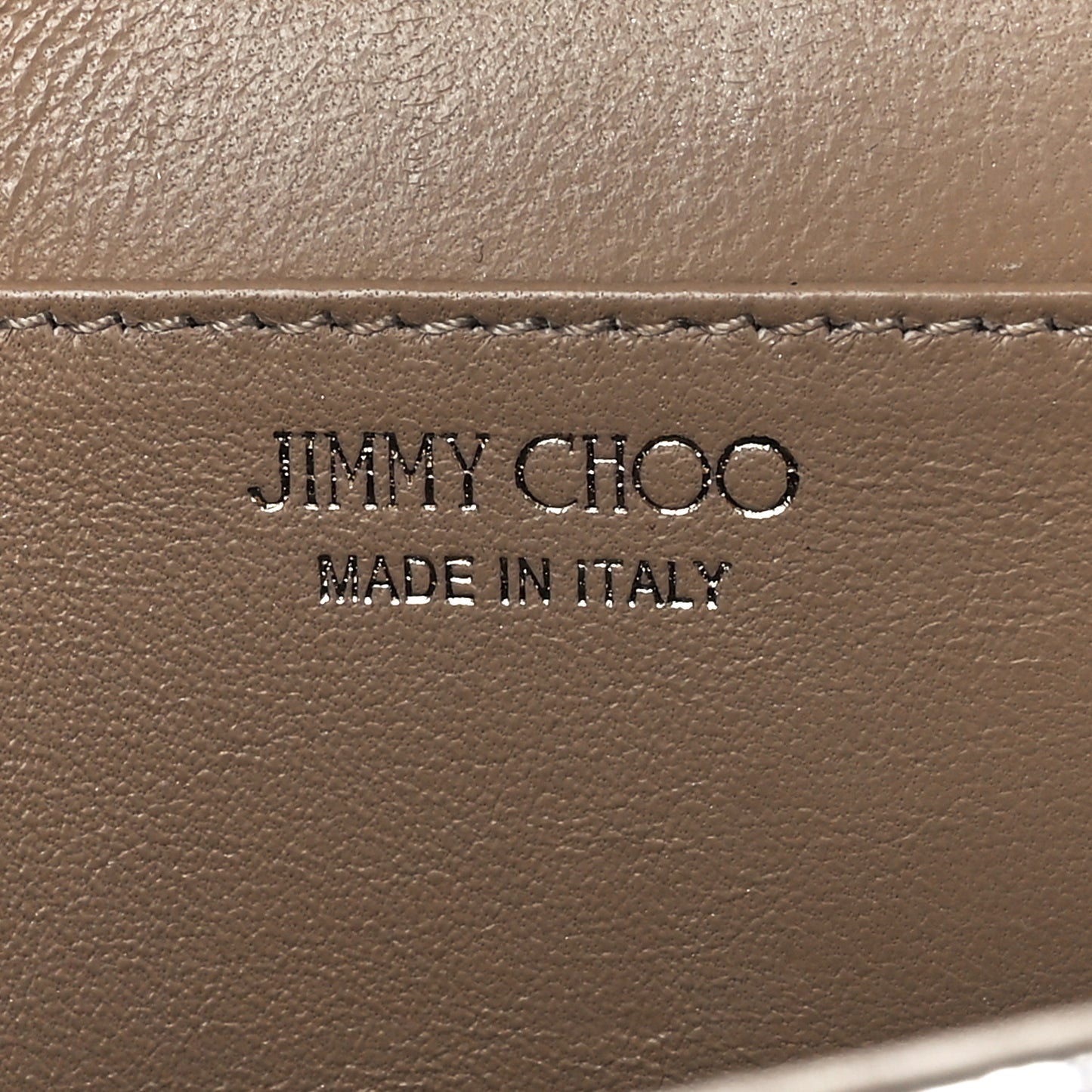 Metallic Calfskin Clutch With Chain Champagne