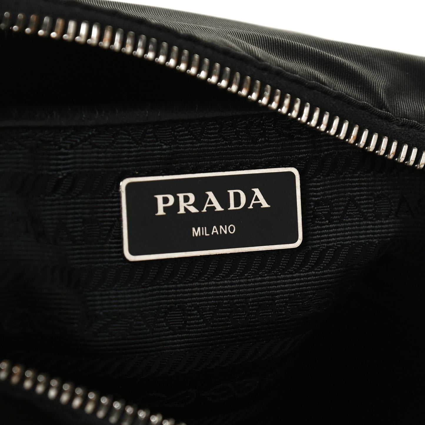 Tessuto Nylon Saffiano Flat Messenger Bag Black