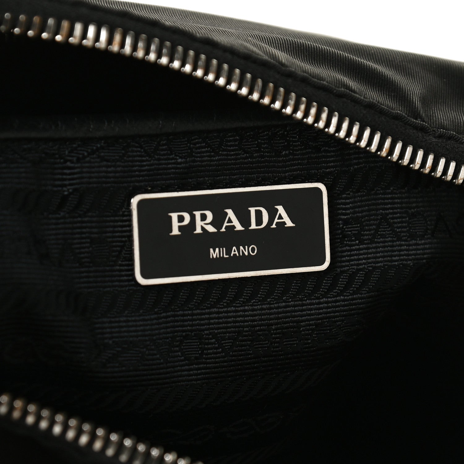 Prada Tessuto Nylon Saffiano Flat Messenger Bag Black 5 of 11