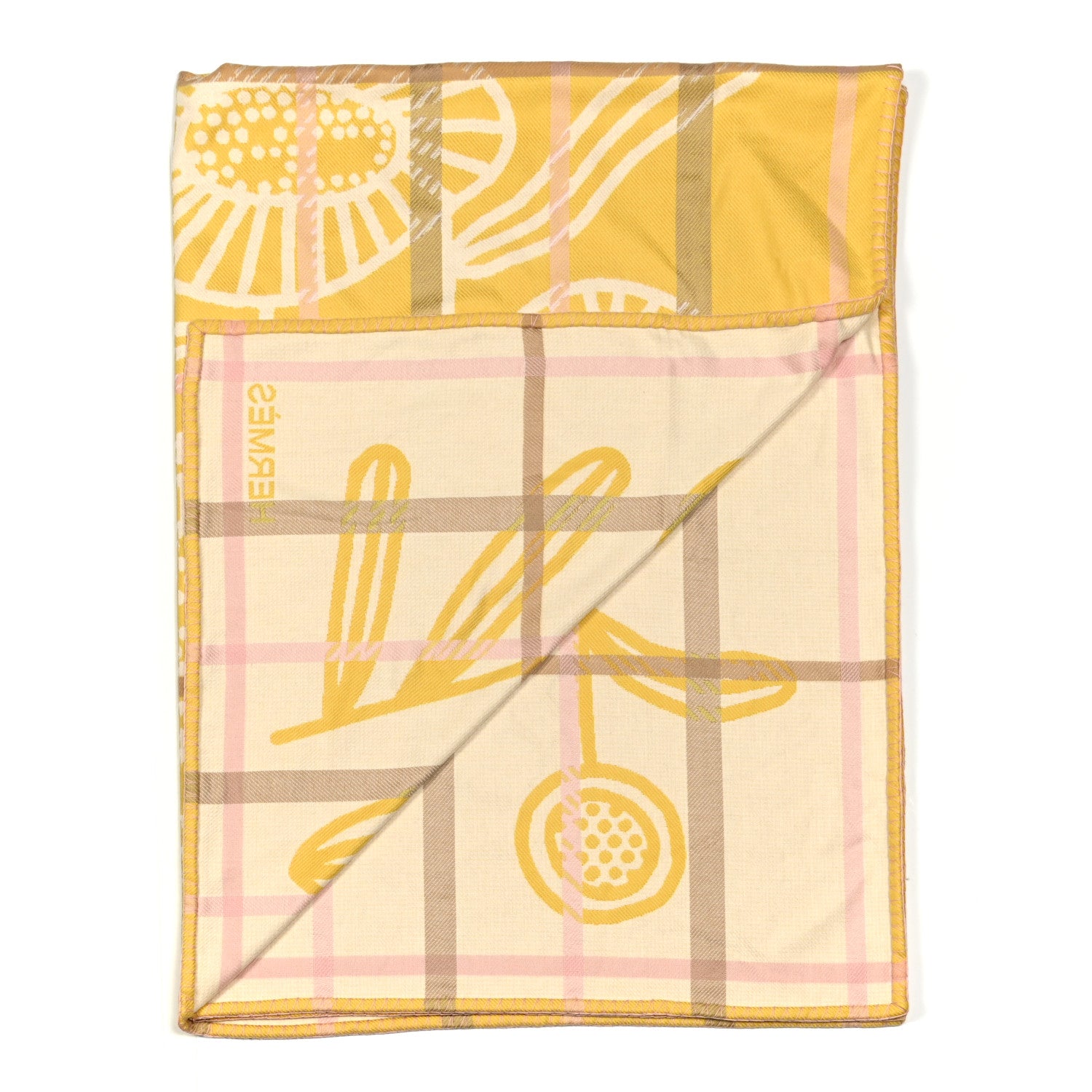 Hermes Wool Littoral Blanket Pollen 2 of 3