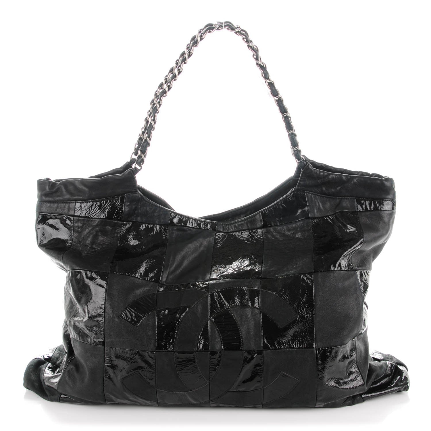 Chanel Patent Patchwork Large Brooklyn Tote Black 1 of 7