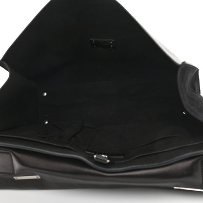 Givenchy Calfskin Crocodile Embossed Medium Shark Lock Satchel Black 5 of 11