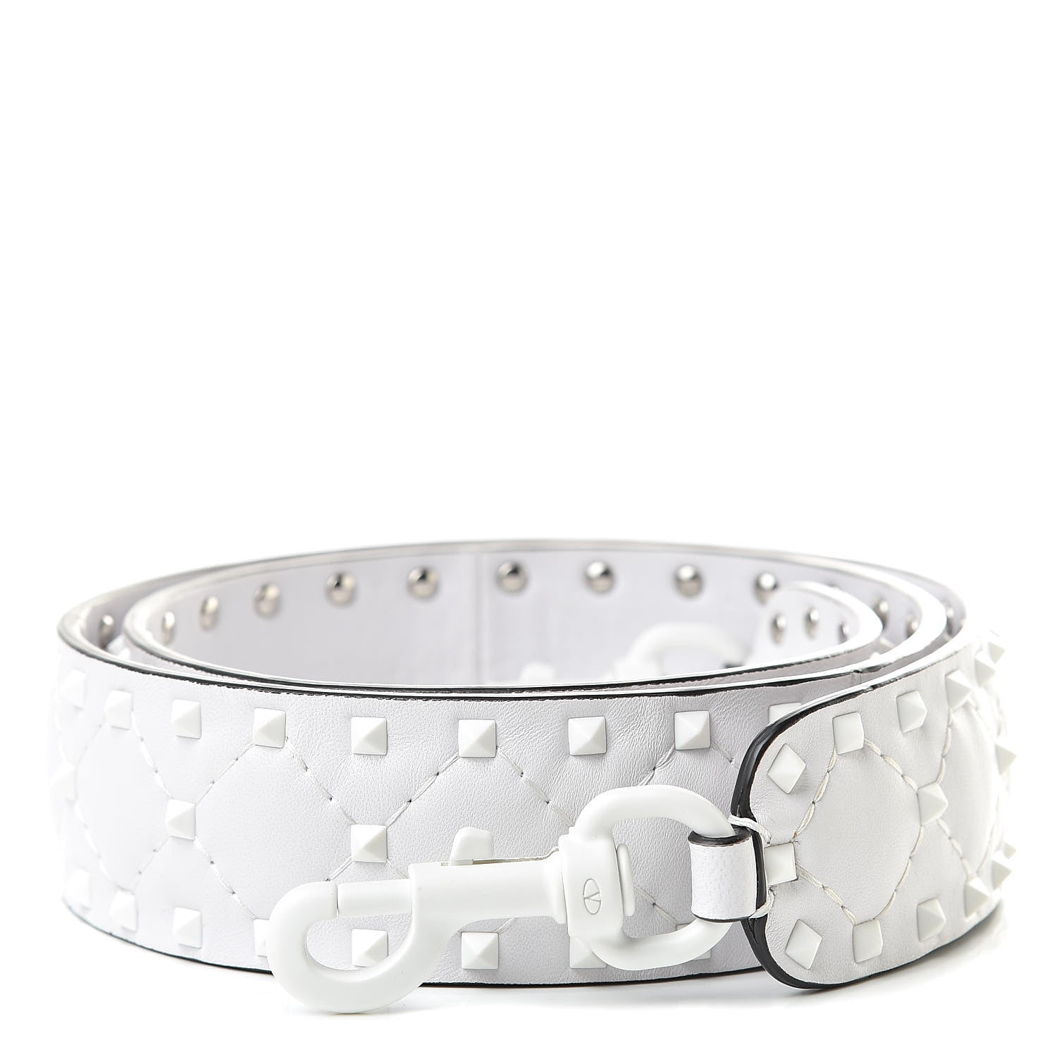 Valentino Garavani Lambskin Free Rockstud Spike Shoulder Strap Optic White 1 of 6