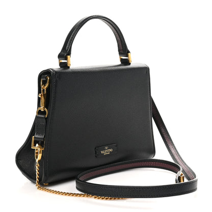 Valentino Garavani Grainy Calfskin Small VSling Top Handle Bag Black 3 of 9