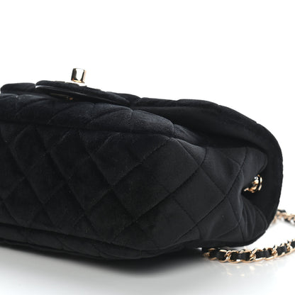 Chanel Velvet Quilted Mini Rectangular Pearl Crush Flap Black 9 of 9