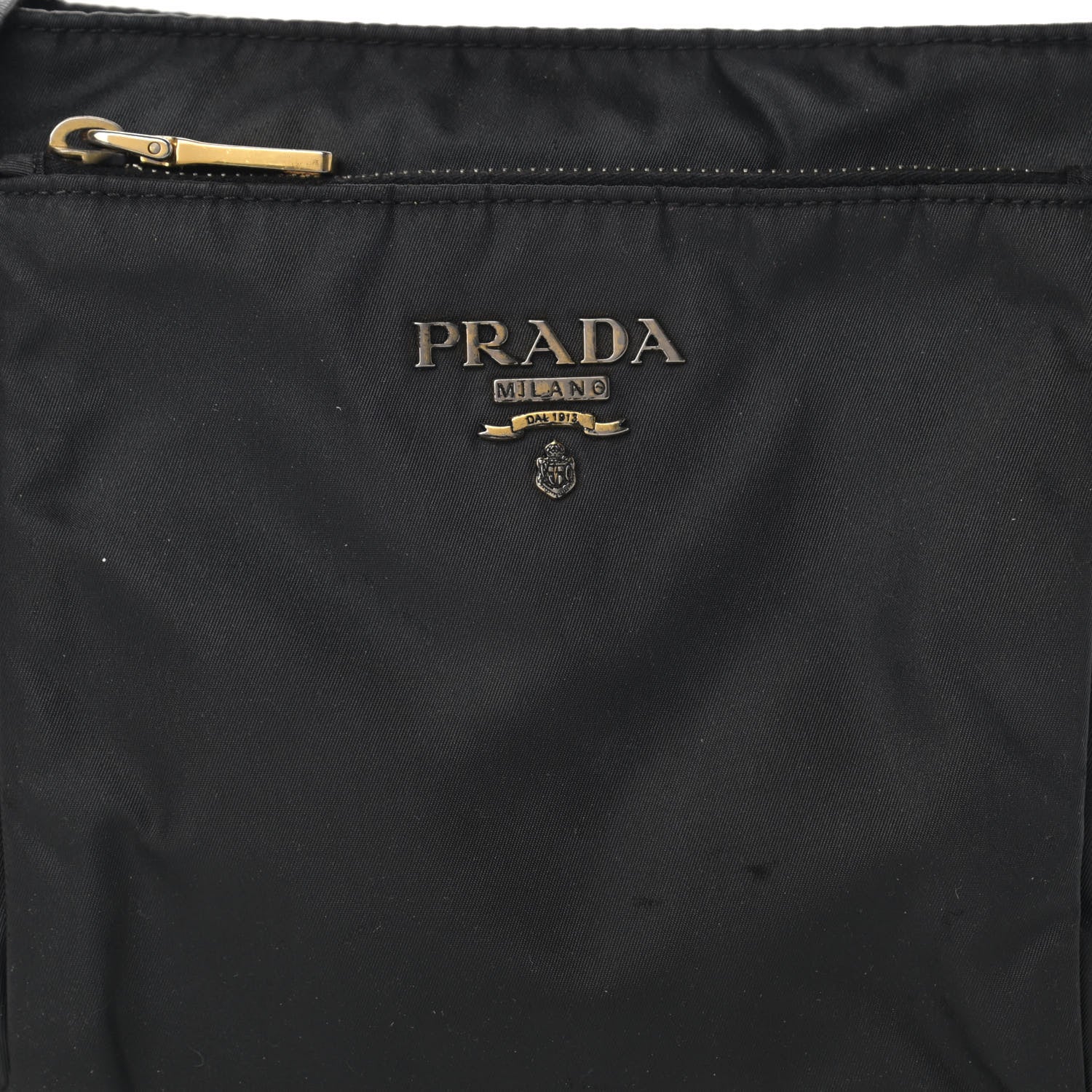 Prada Tessuto Nylon Saffiano Flat Messenger Bag Black 7 of 13