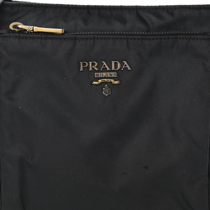 Prada Tessuto Nylon Saffiano Flat Messenger Bag Black 7 of 13