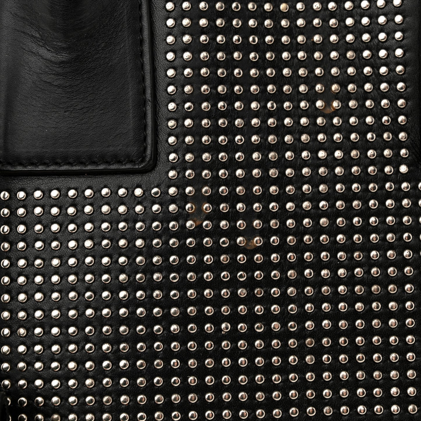 Calfskin Studded Small Sac De Jour Black