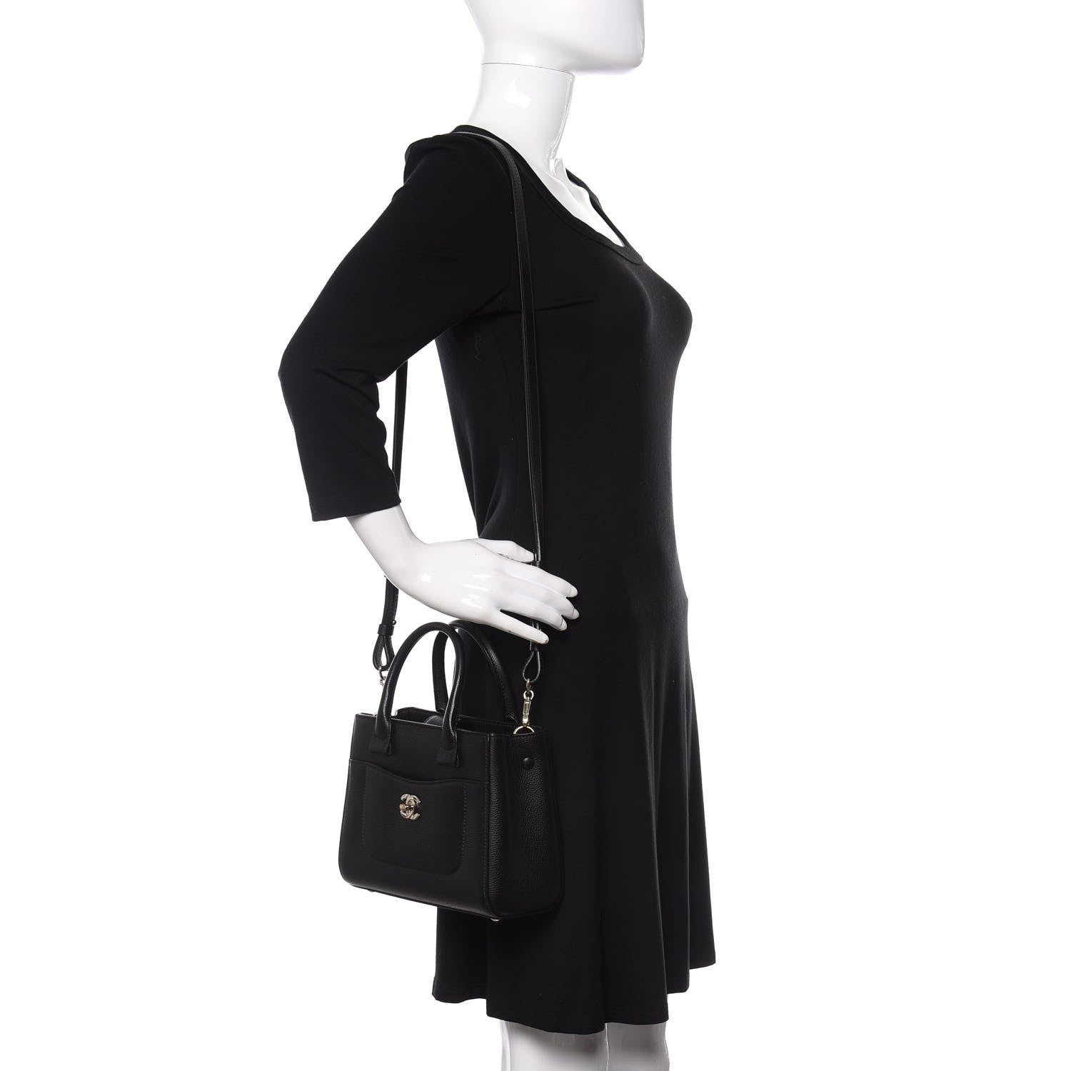 Chanel Grained Calfskin Mini Neo Executive Shopper Tote Black 2 of 11