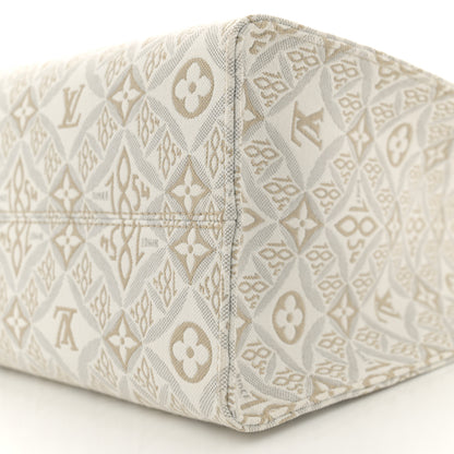 Louis Vuitton Jacquard Since 1854 Onthego MM Creme 9 of 10