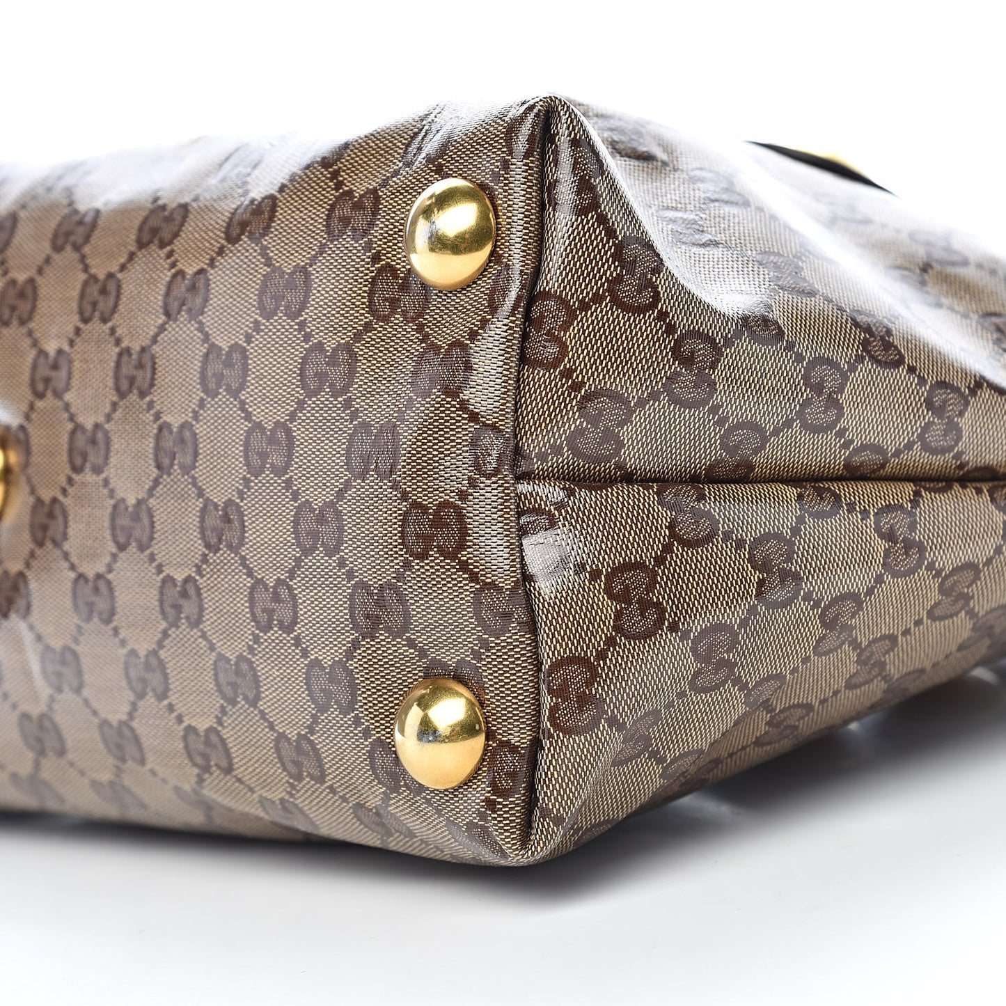 Crystal Monogram Small Babouska Tote Dark Brown