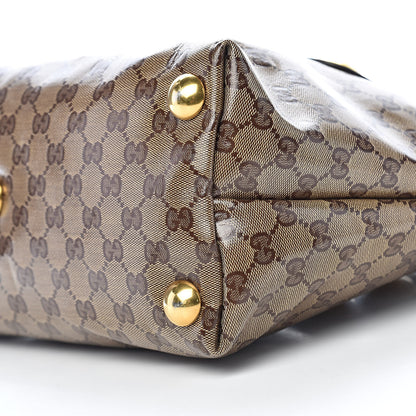 Gucci Crystal Monogram Small Babouska Tote Dark Brown 9 of 11