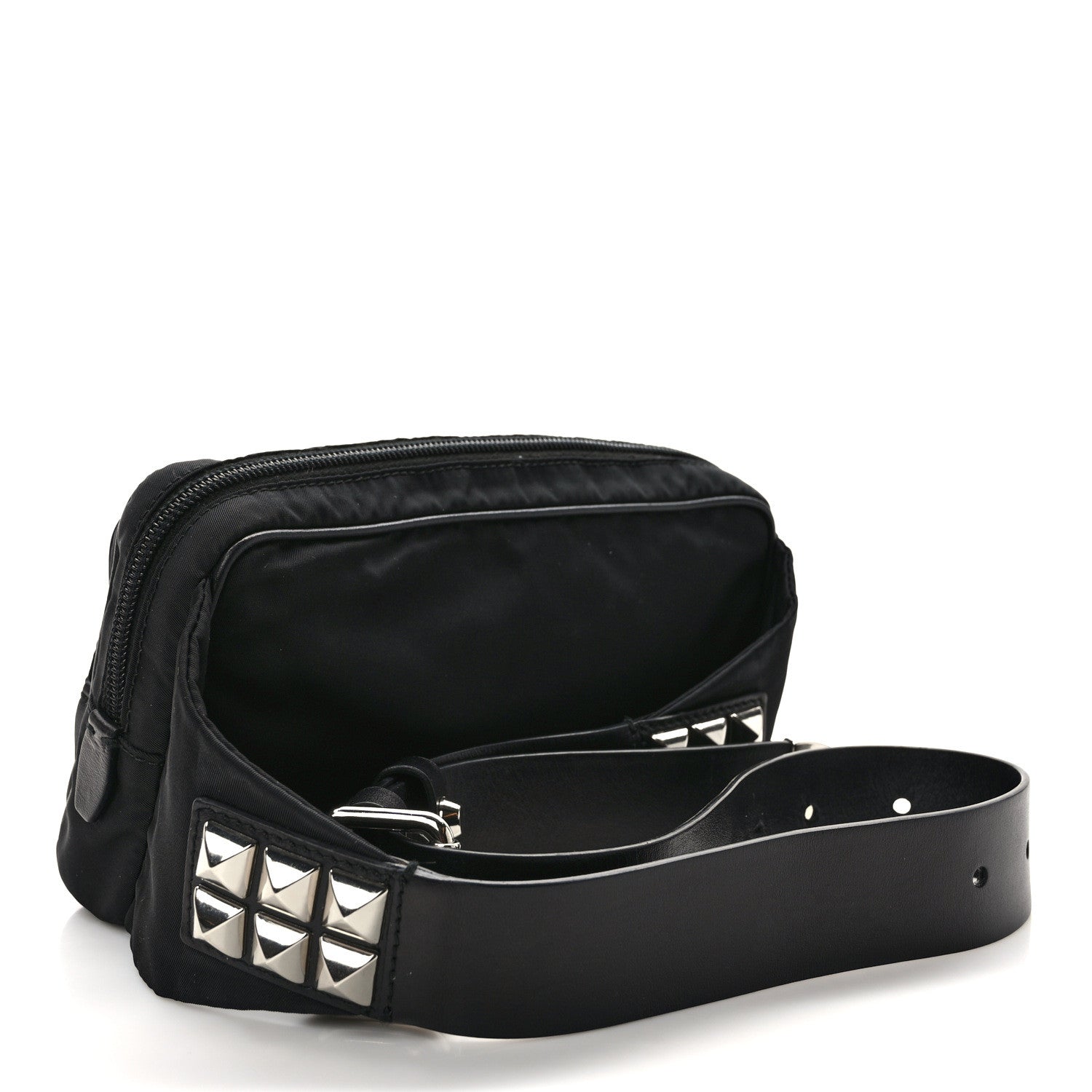 Prada Re-Nylon Saffiano Belt Bag L Black 3 of 8