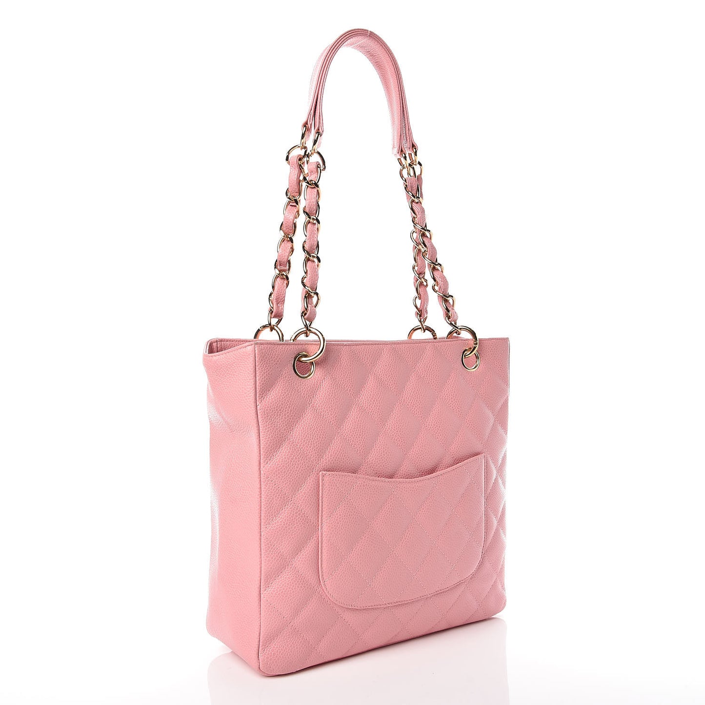 Caviar Quilted Petit Shopping Tote PST Pink