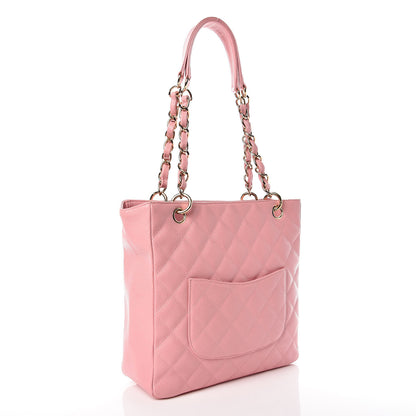 Chanel Caviar Quilted Petit Shopping Tote PST Pink 3 of 9